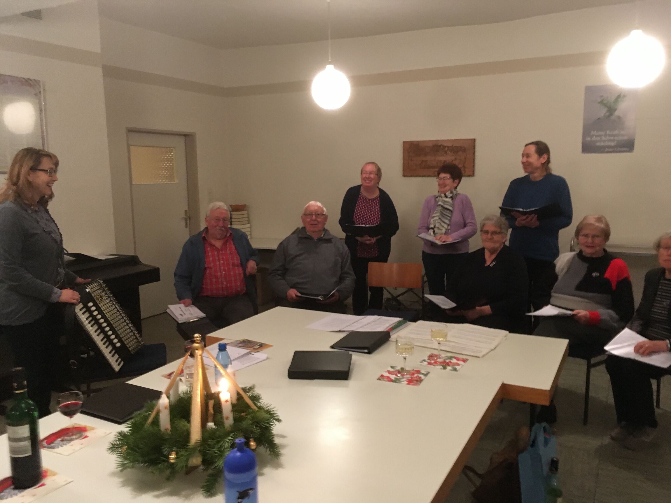 Hier wird noch fleißig geprobt - bei durchweg guter Laune.