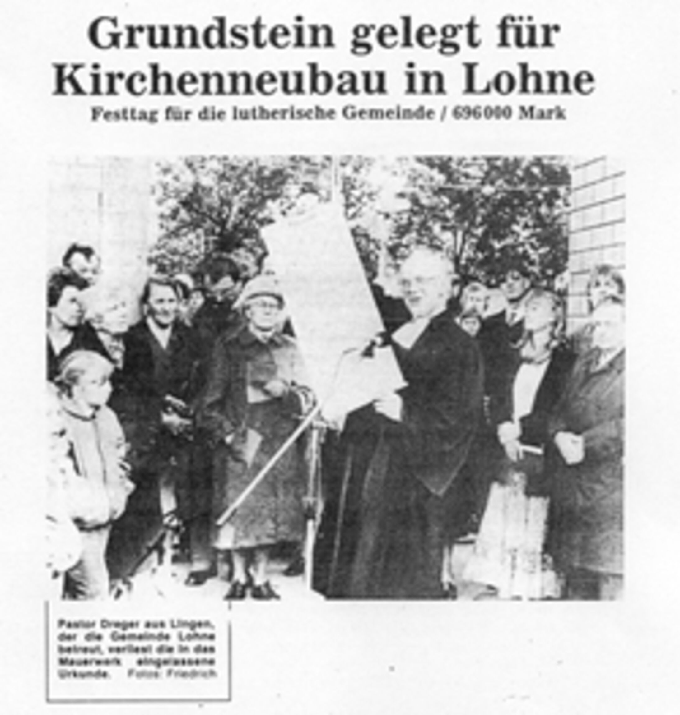 Grundsteinlegung Lohne