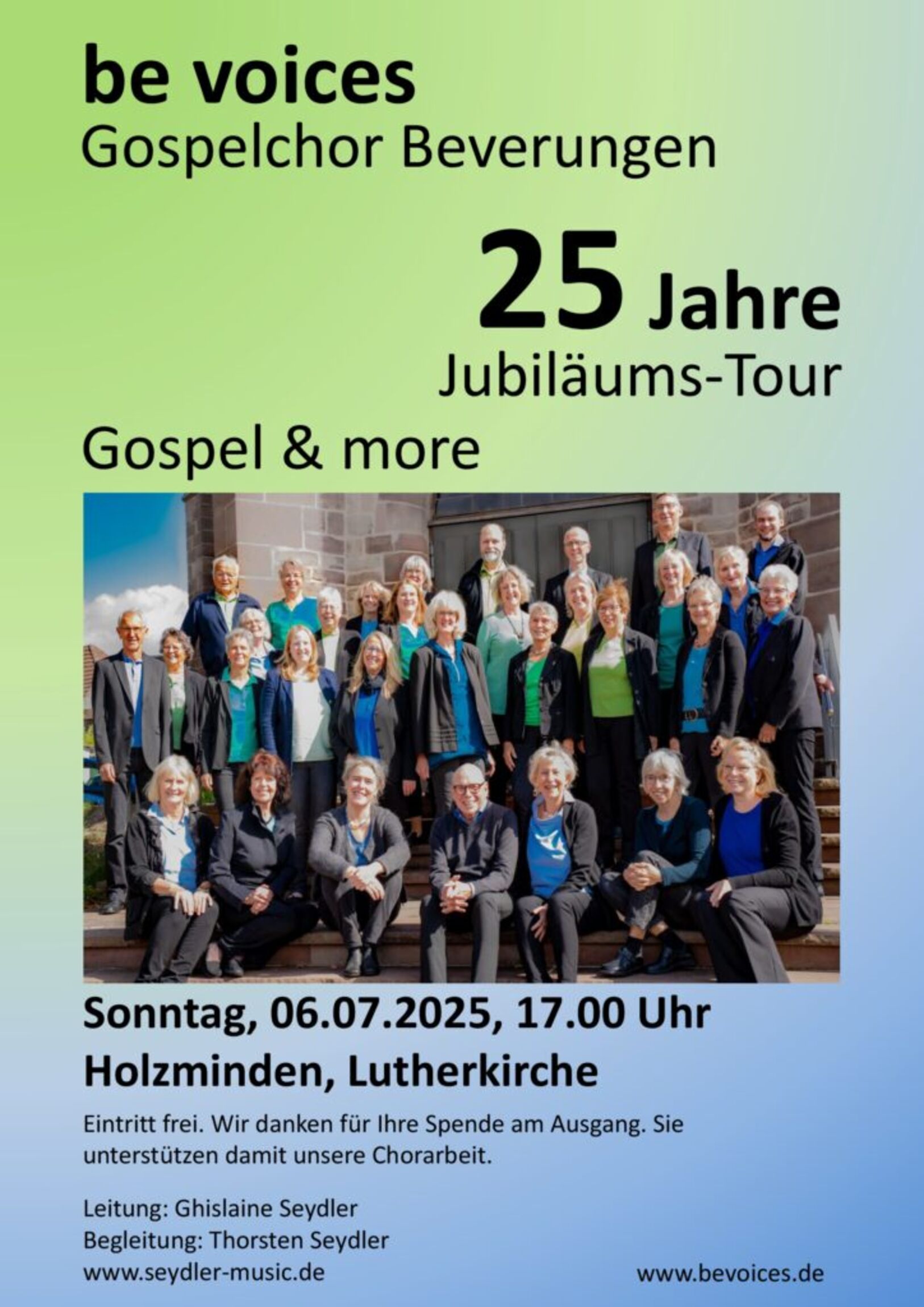 Plakat Gospelkonzert am 06. Juli 2025