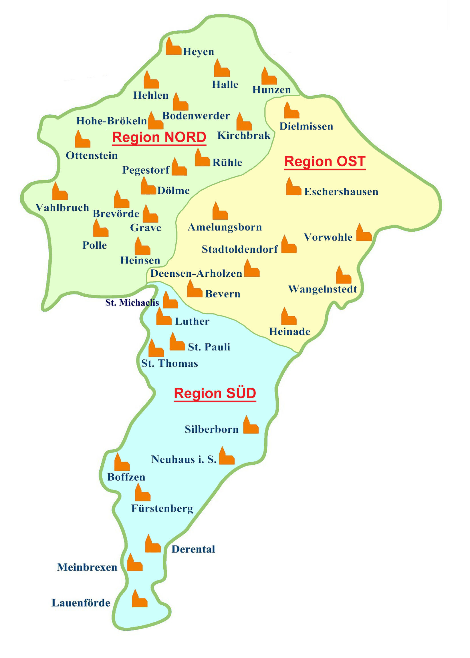 Landkarte Kirchenkreis HoBo
