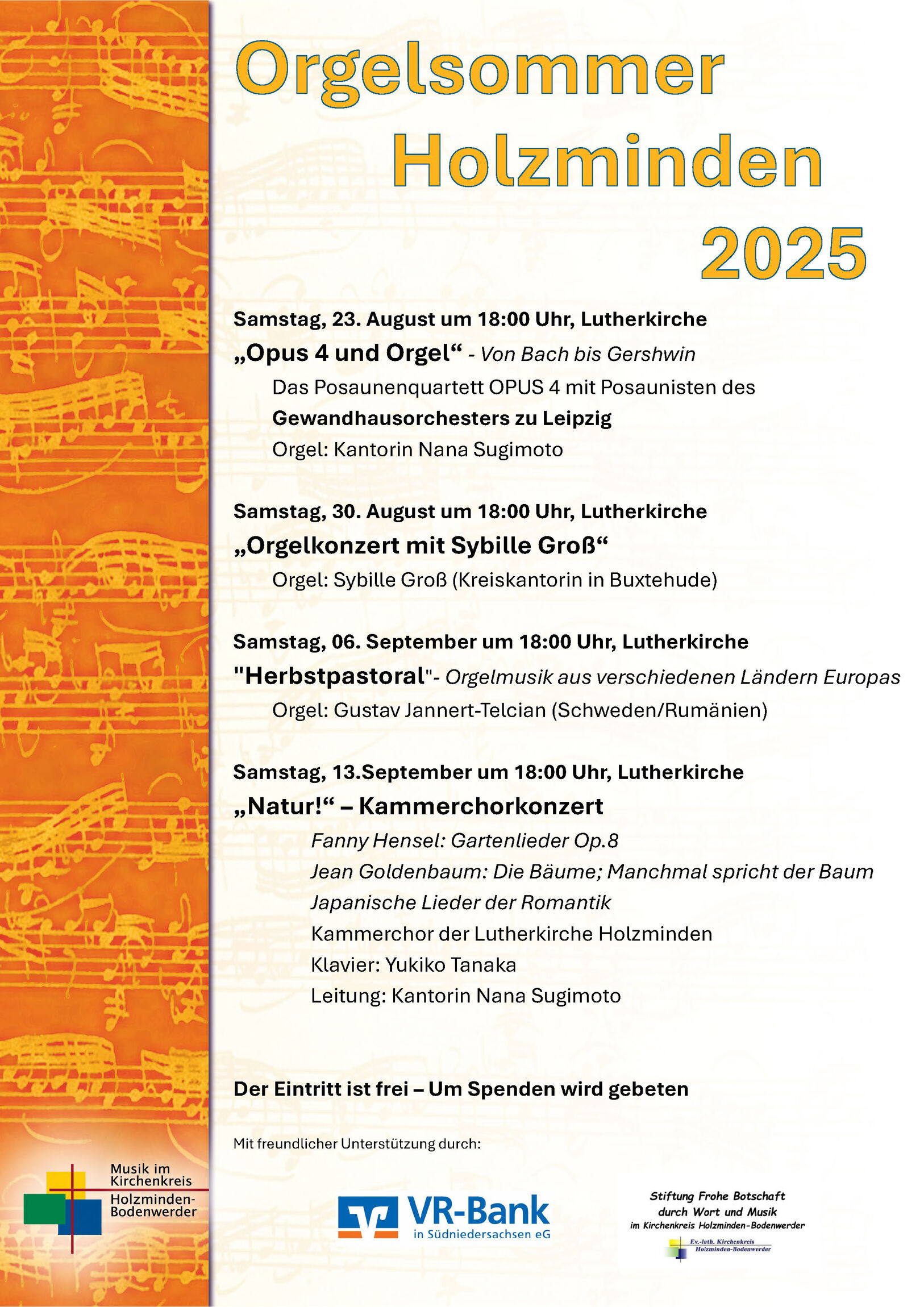Plakat Orgelsommer Luther 2025