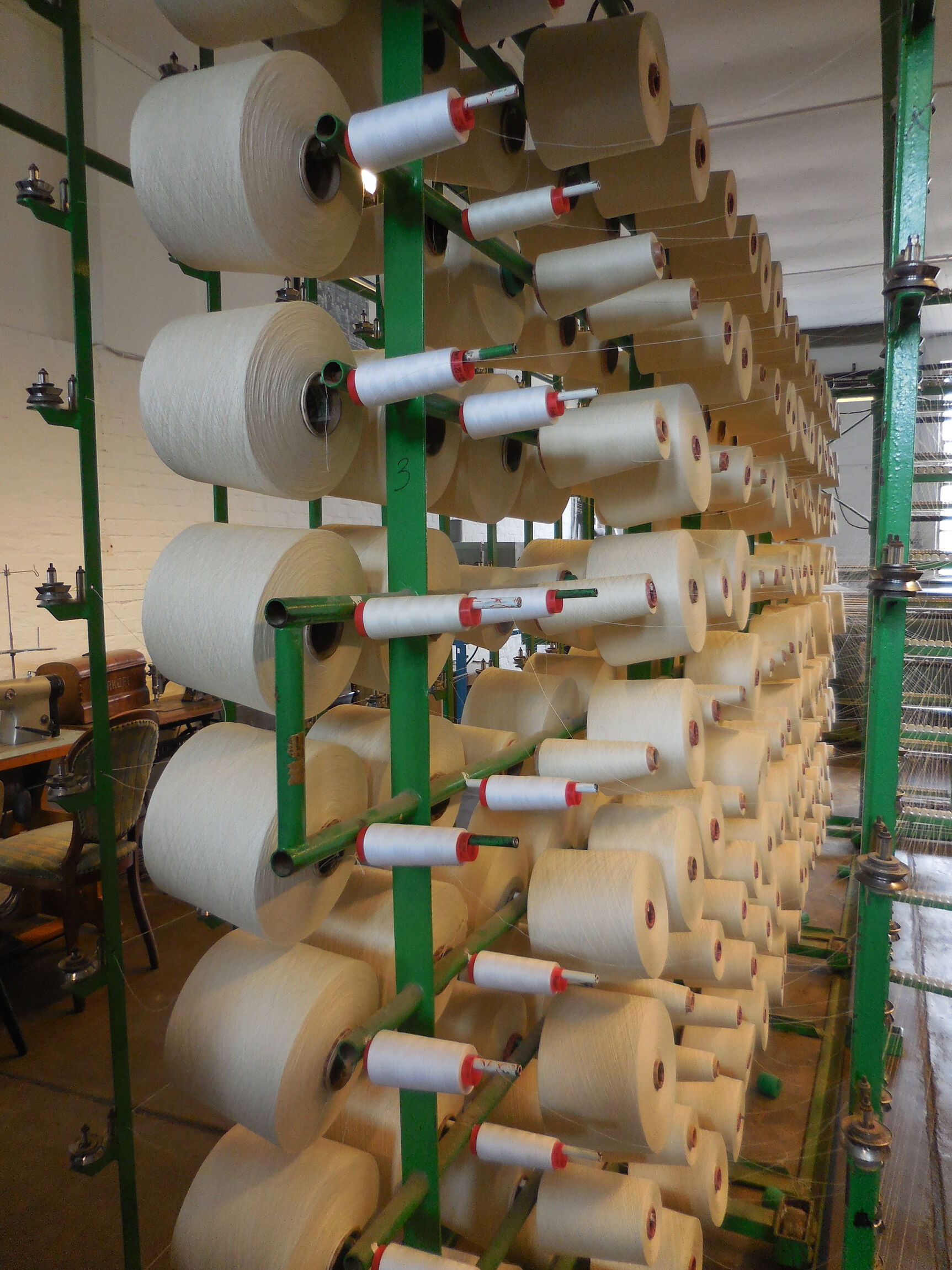 Weberei in Steinhude - Garnrollen