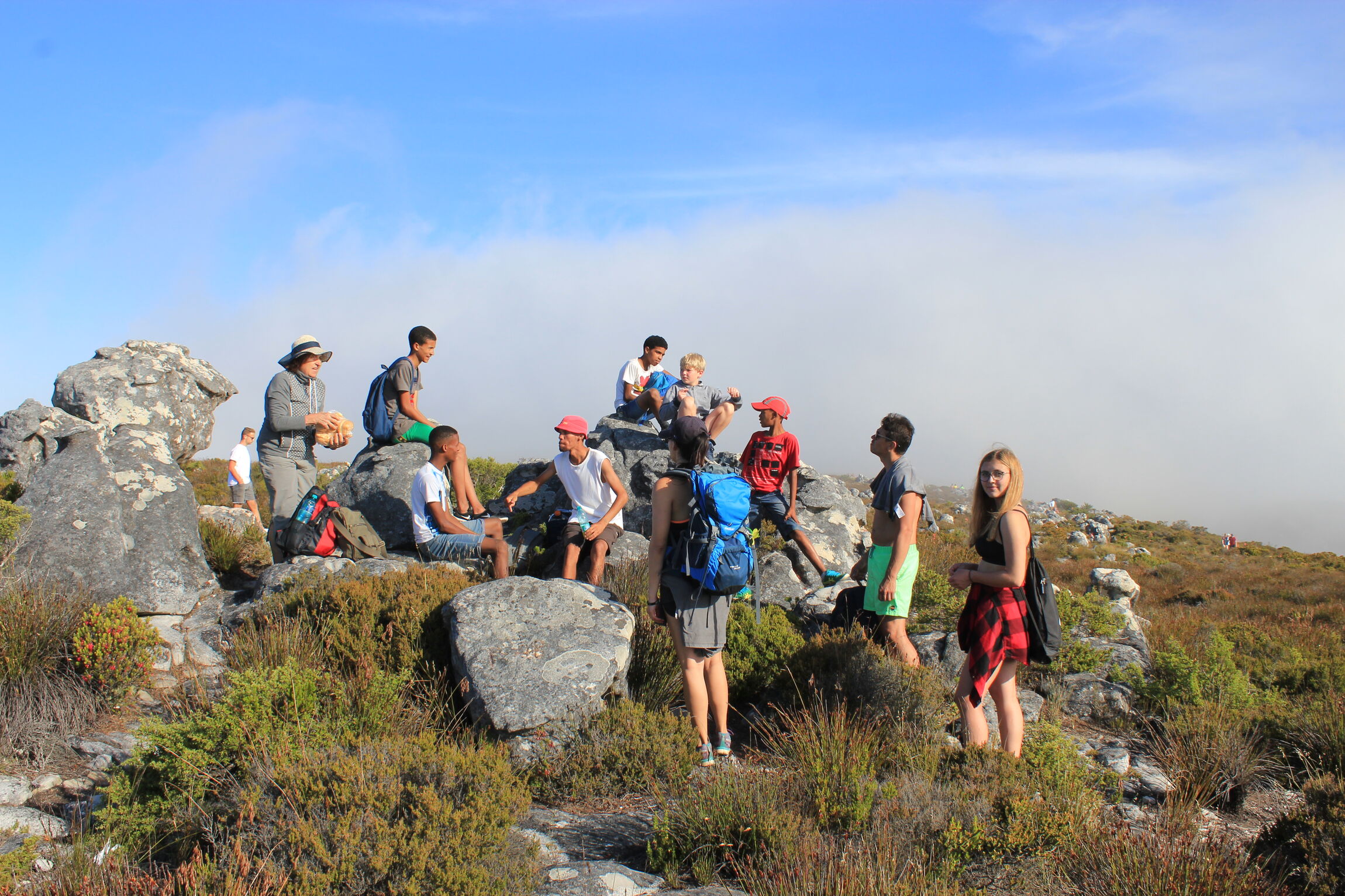 Ankunft auf dem Tafelberg und Picknick
