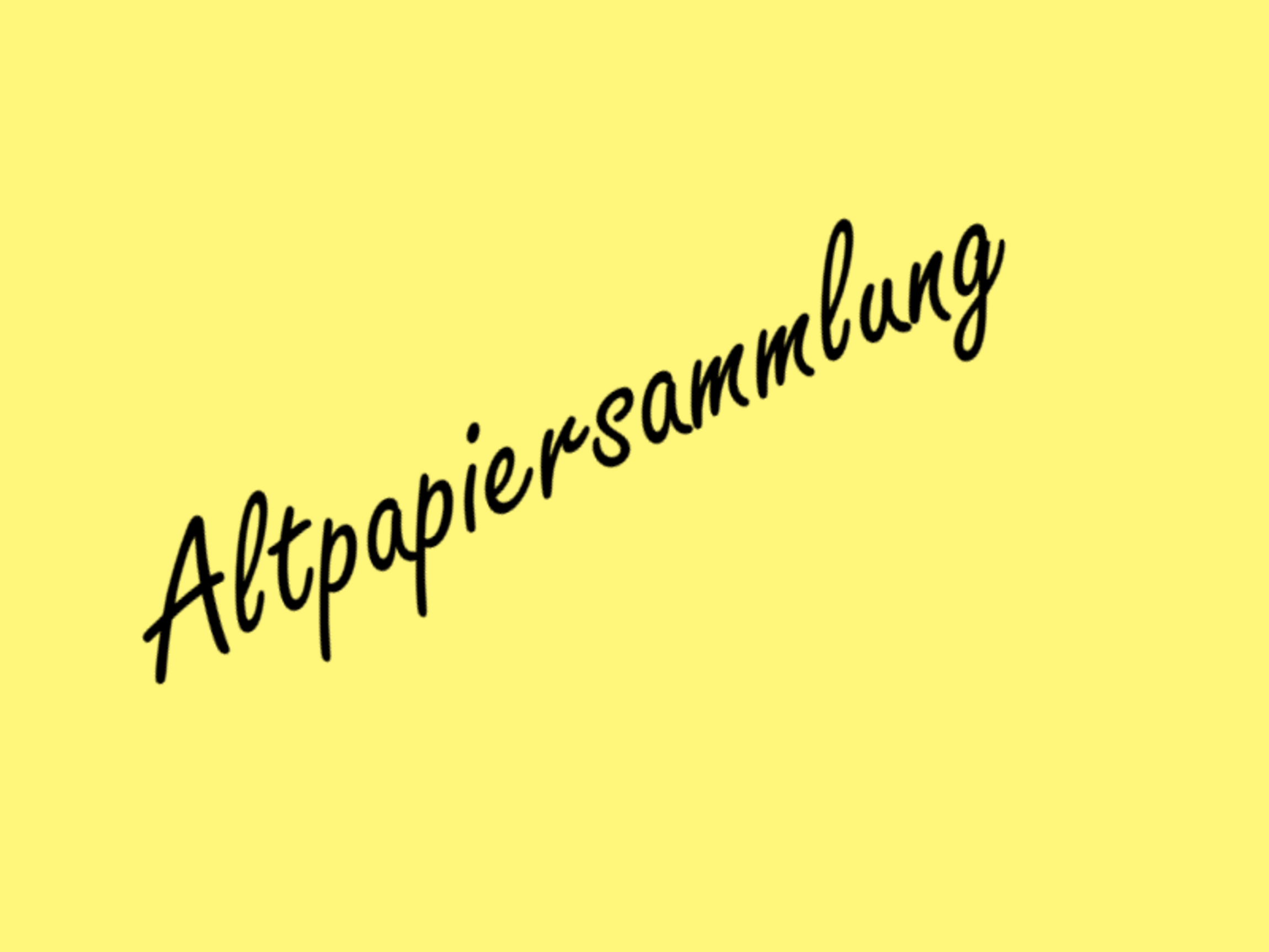 Altpapiersammlung in Strackholt