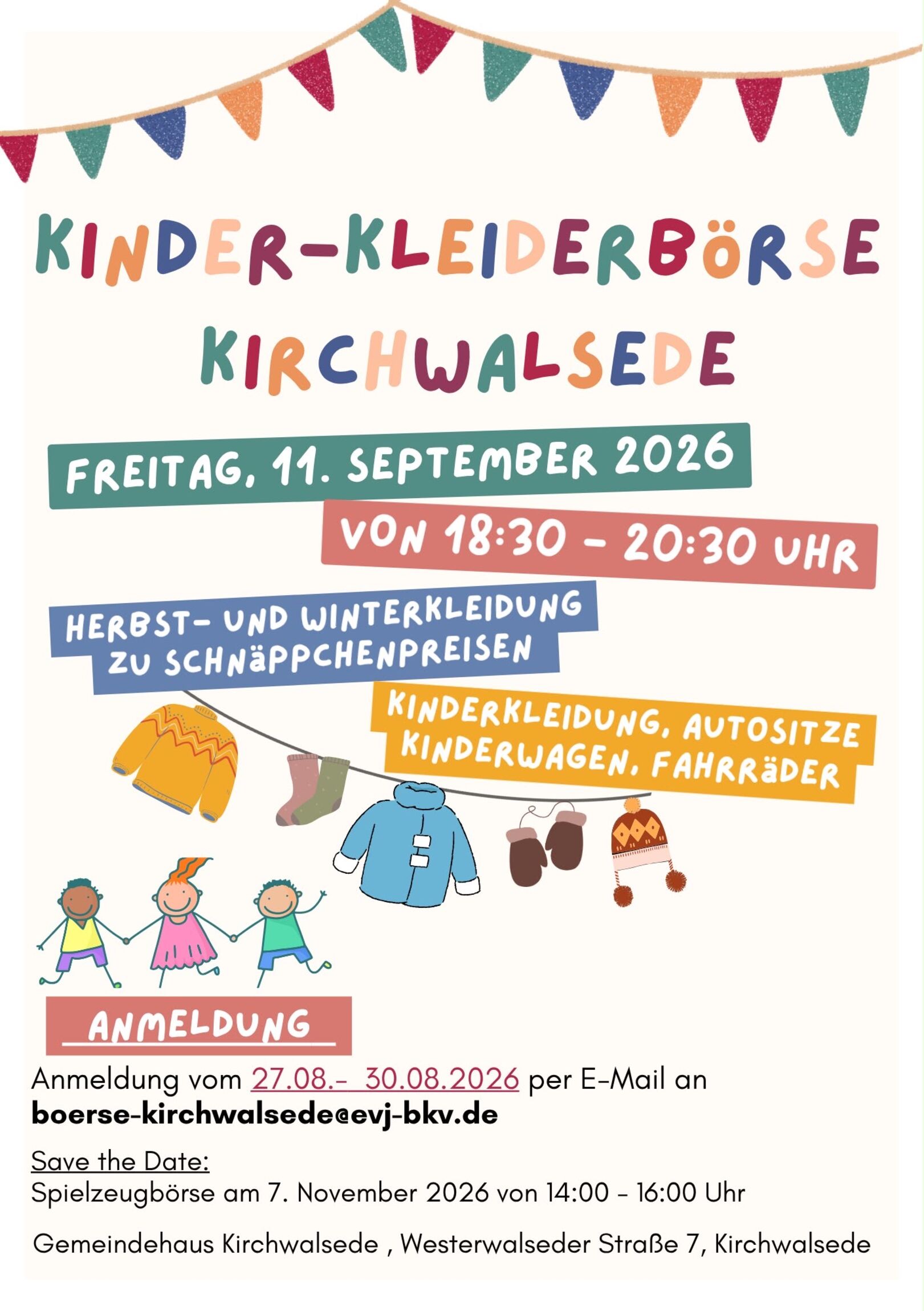 Kinderkleiderbörse Herbst 2026