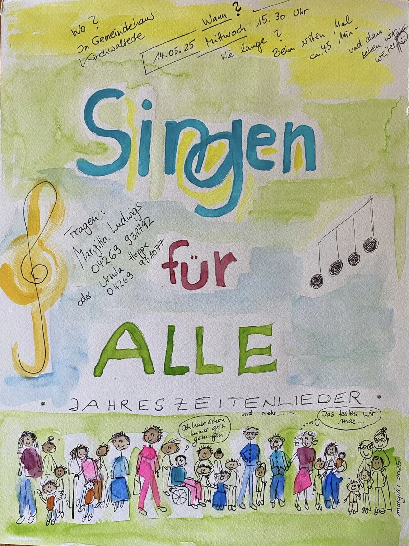 Plakat Singen für alle