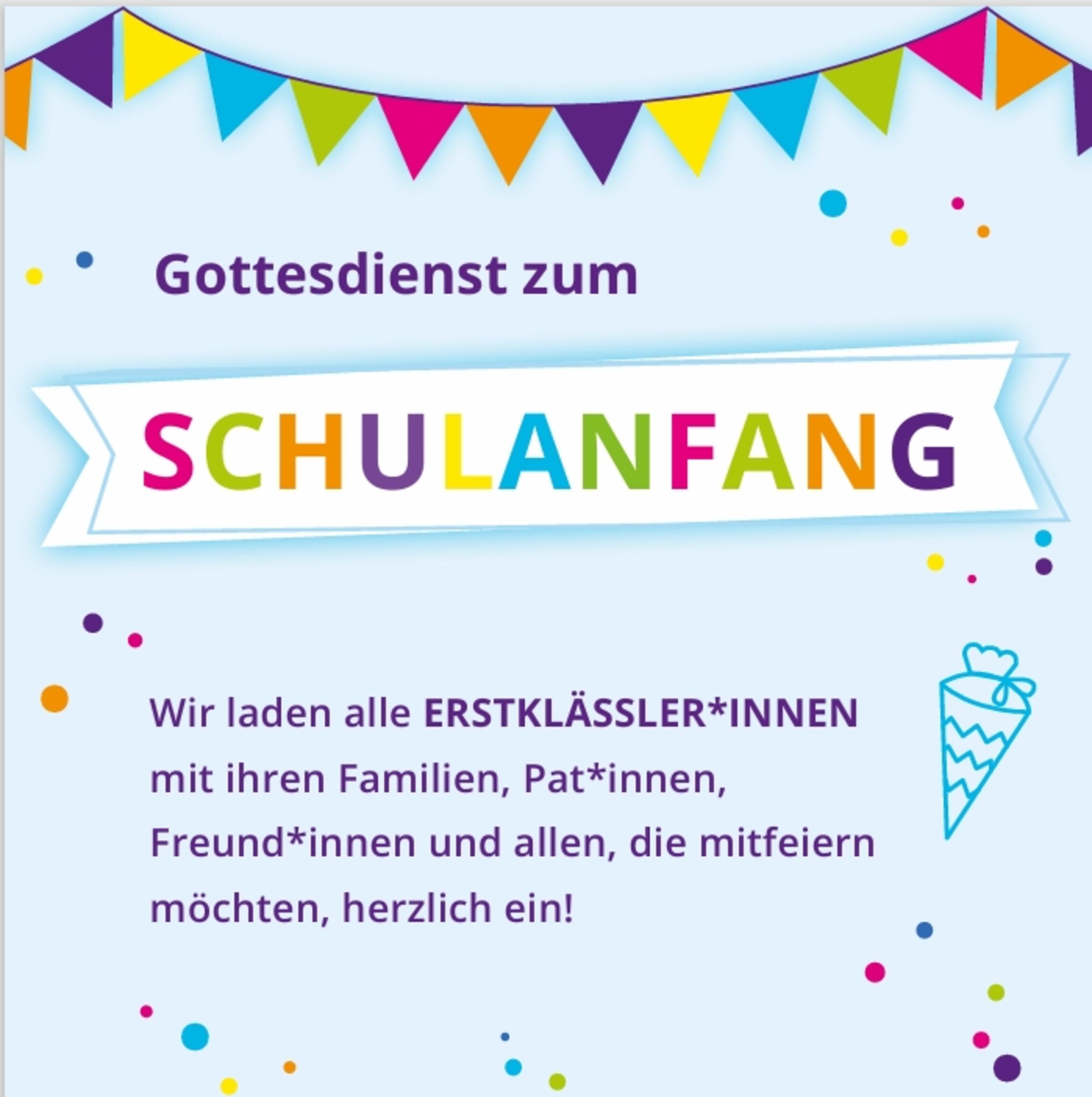 Gottesdienst zum Schulanfang