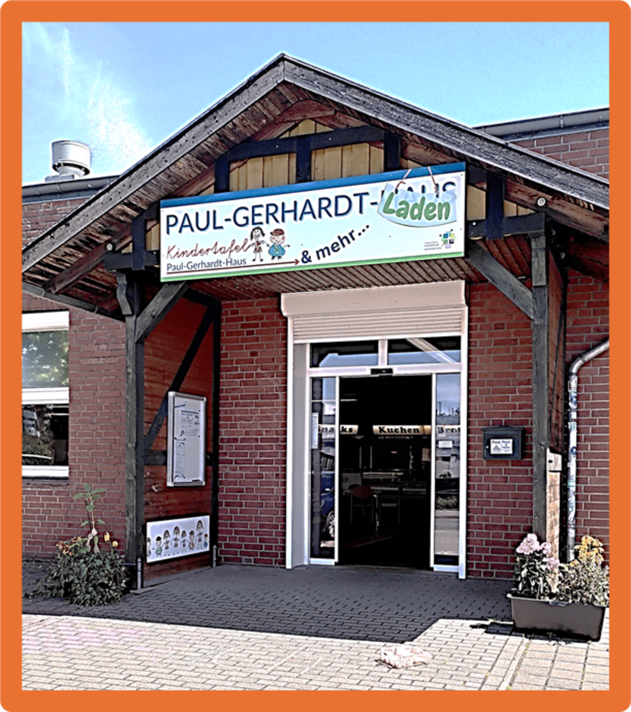 Paul-Gerhardt-Laden, Eingang