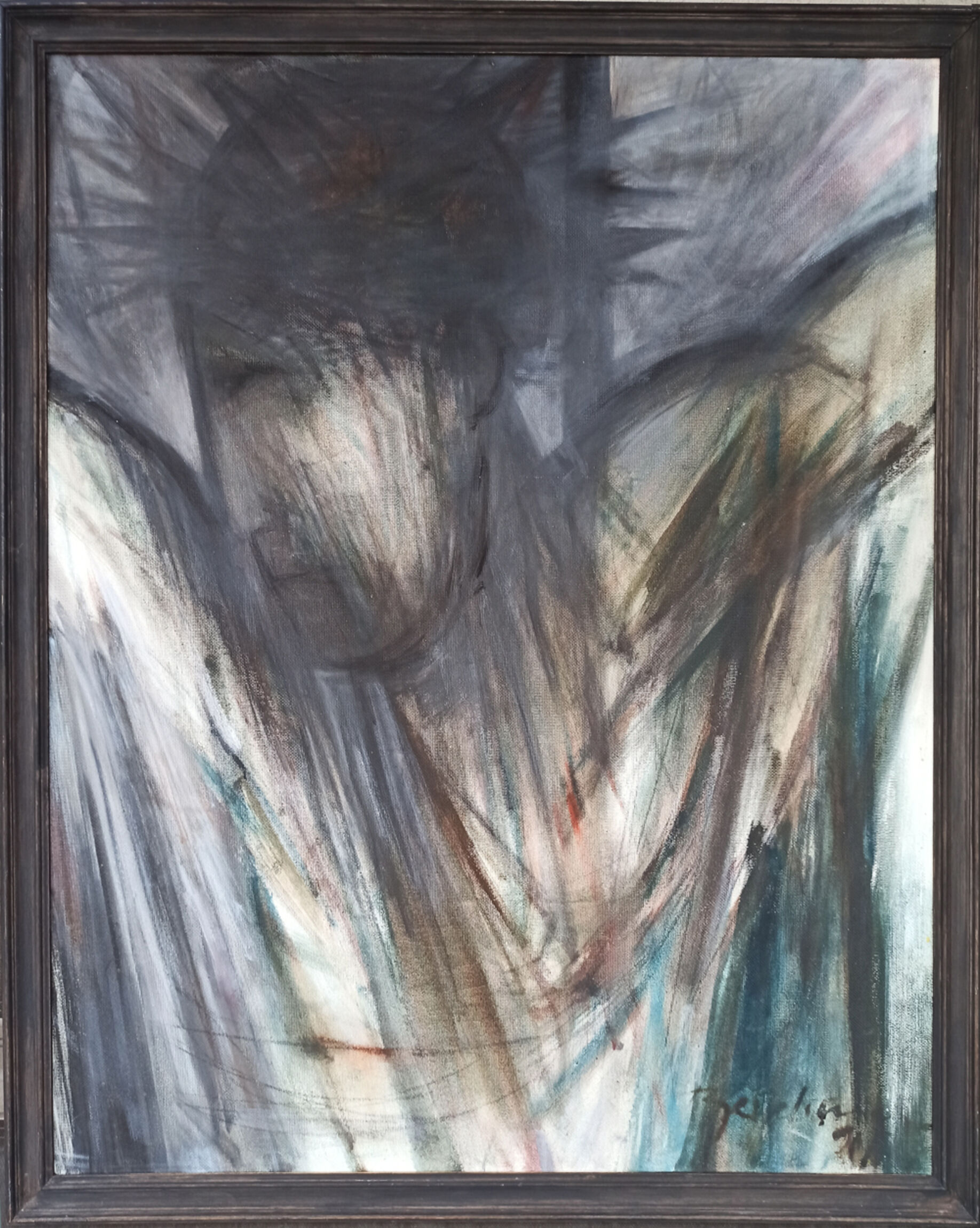 Klaus Bertelsmann, Christus, Öl auf Leinwand, 1991
