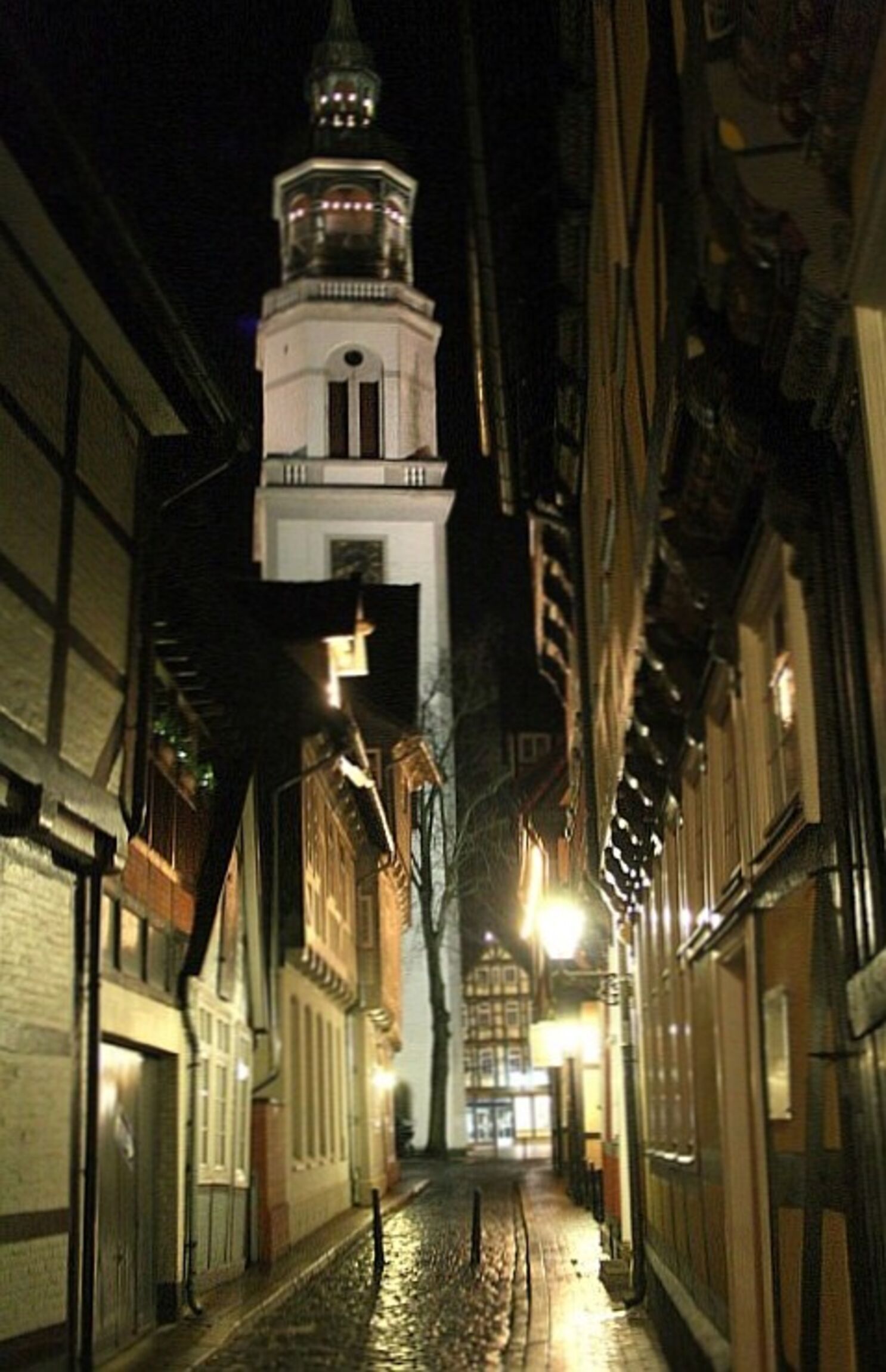 bei Nacht-Blick aus Kalandgasse