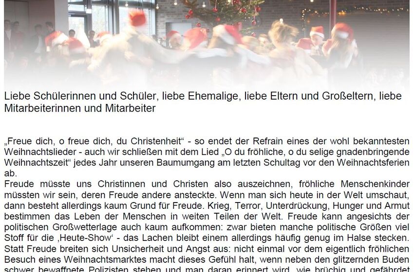 Weihnachtsbrief 2017