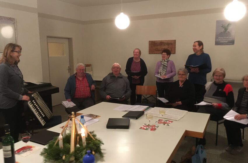 Hier wird noch fleißig geprobt - bei durchweg guter Laune.