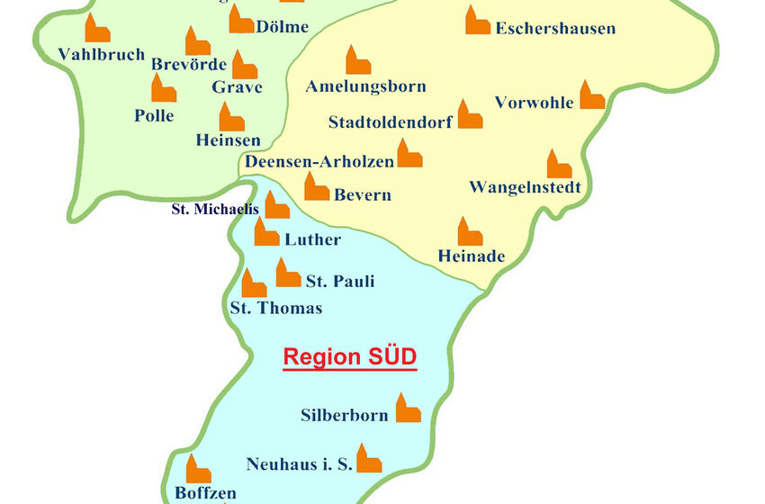 Landkarte Kirchenkreis HoBo