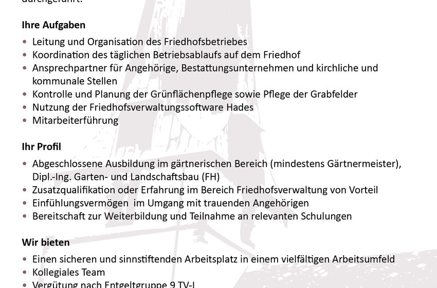 Stellenausschreibung Friedhof Luther_31_12_2025