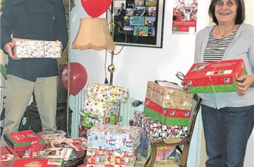 Weihnachten im Schuhkarton - Bild aus der ON Aurich v. 19.11.2020