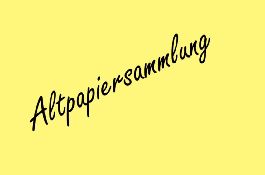 Altpapiersammlung in Strackholt