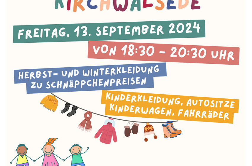 Plakat Kinderkleiderbörse Herbst 2024