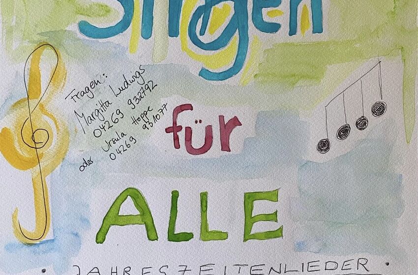 Plakat Singen für alle