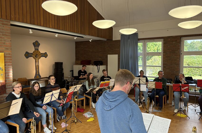 Probe des Posaunenchors für das Jahreskonzert 2025