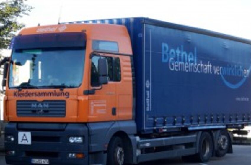 Lastwagen der Brockensammlung Bethel